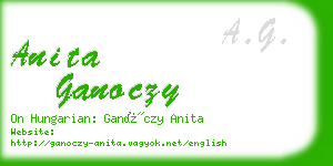 anita ganoczy business card
